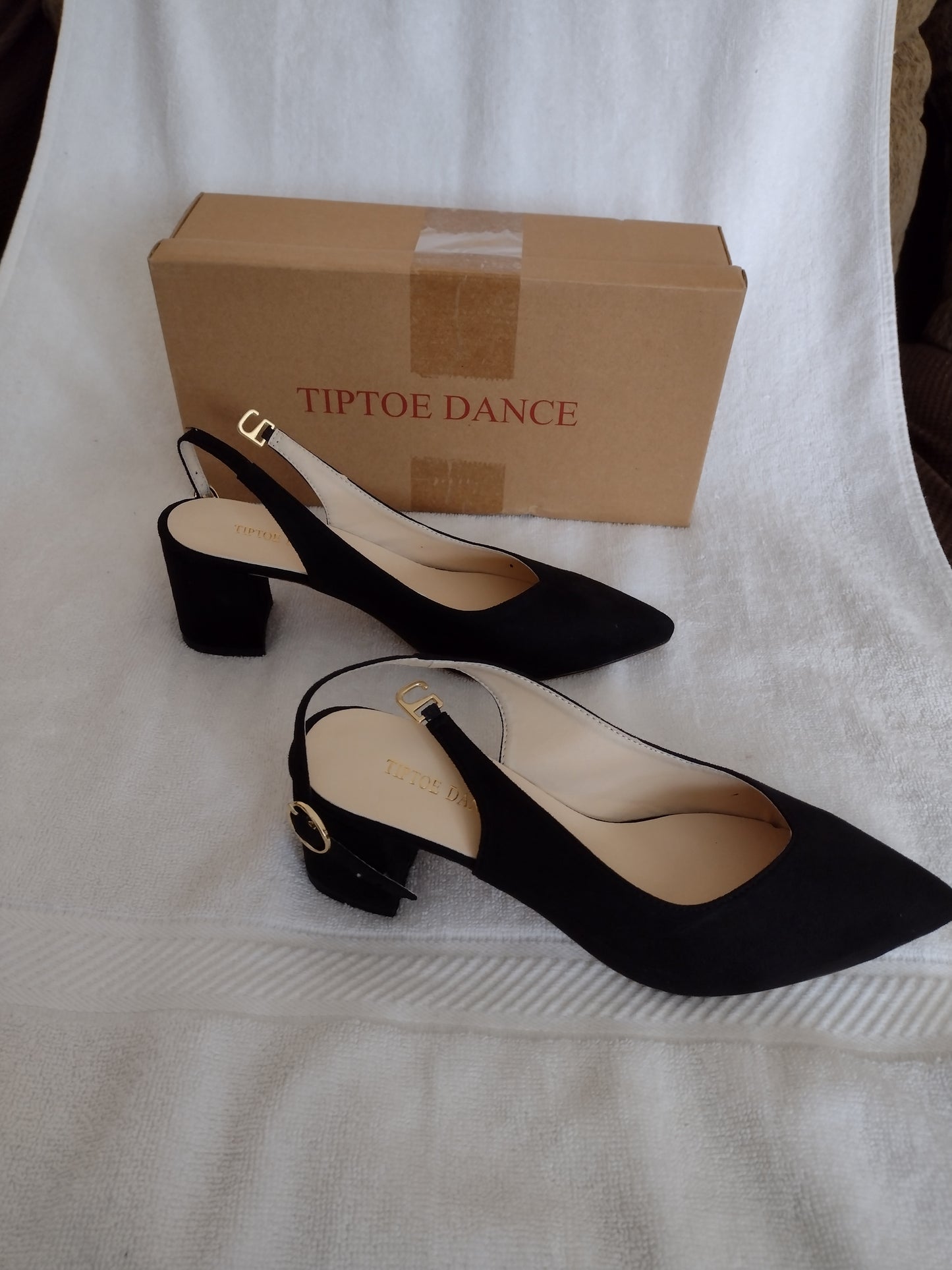 Tiptoe Dance Style 0698-7 Black Velvety Sandal Sizes 6, 7, 7.5, 9, 10