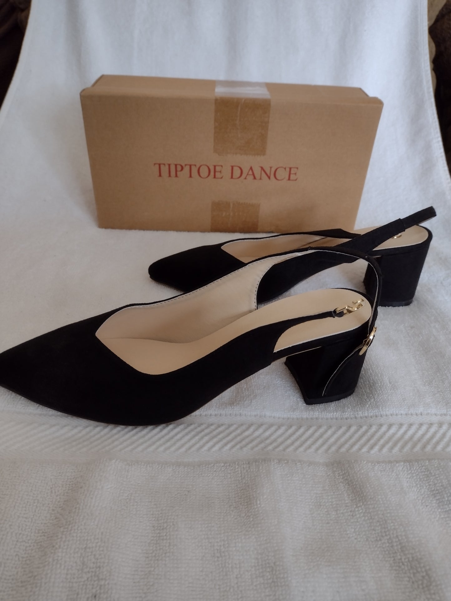 Tiptoe Dance Style 0698-7 Black Velvety Sandal Sizes 6, 7, 7.5, 9, 10