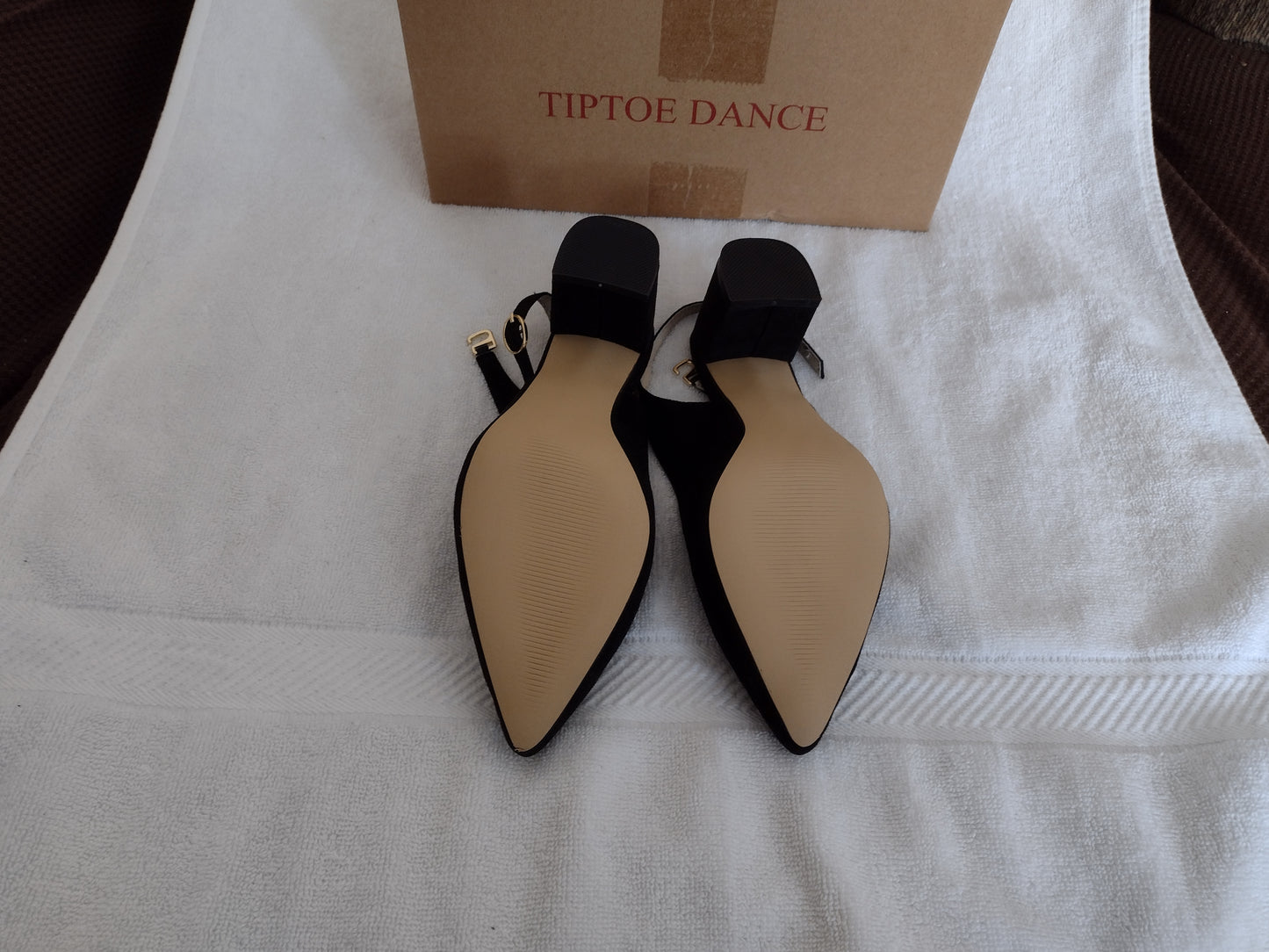 Tiptoe Dance Style 0698-7 Black Velvety Sandal Sizes 6, 7, 7.5, 9, 10