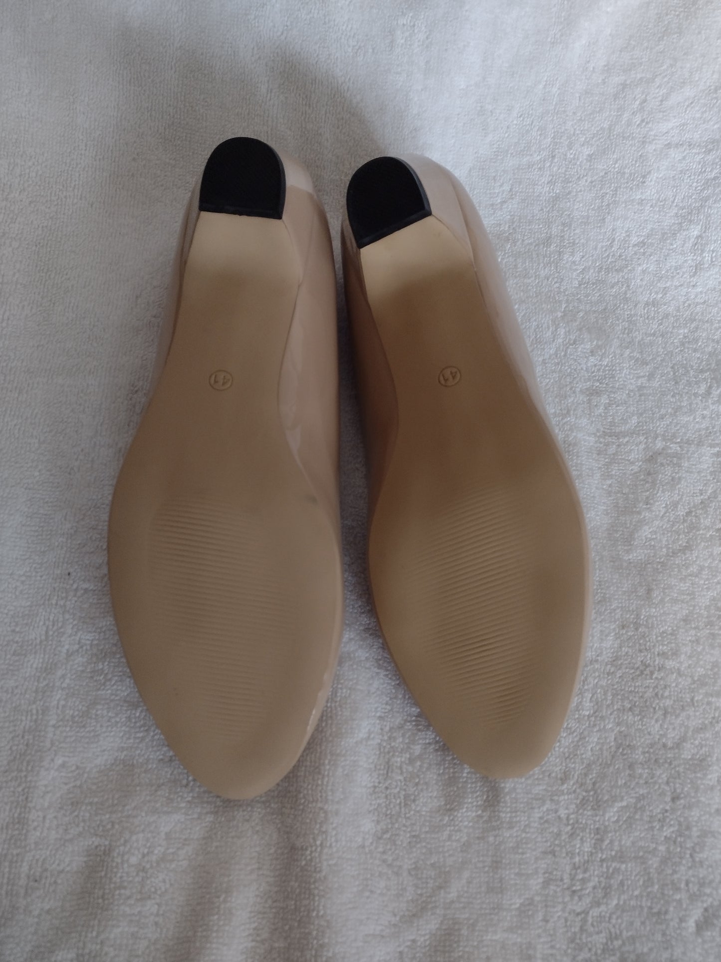 Tiptoe Dance Shiny Heels for Women Style 1046-1 Nude Sizes 9, 10