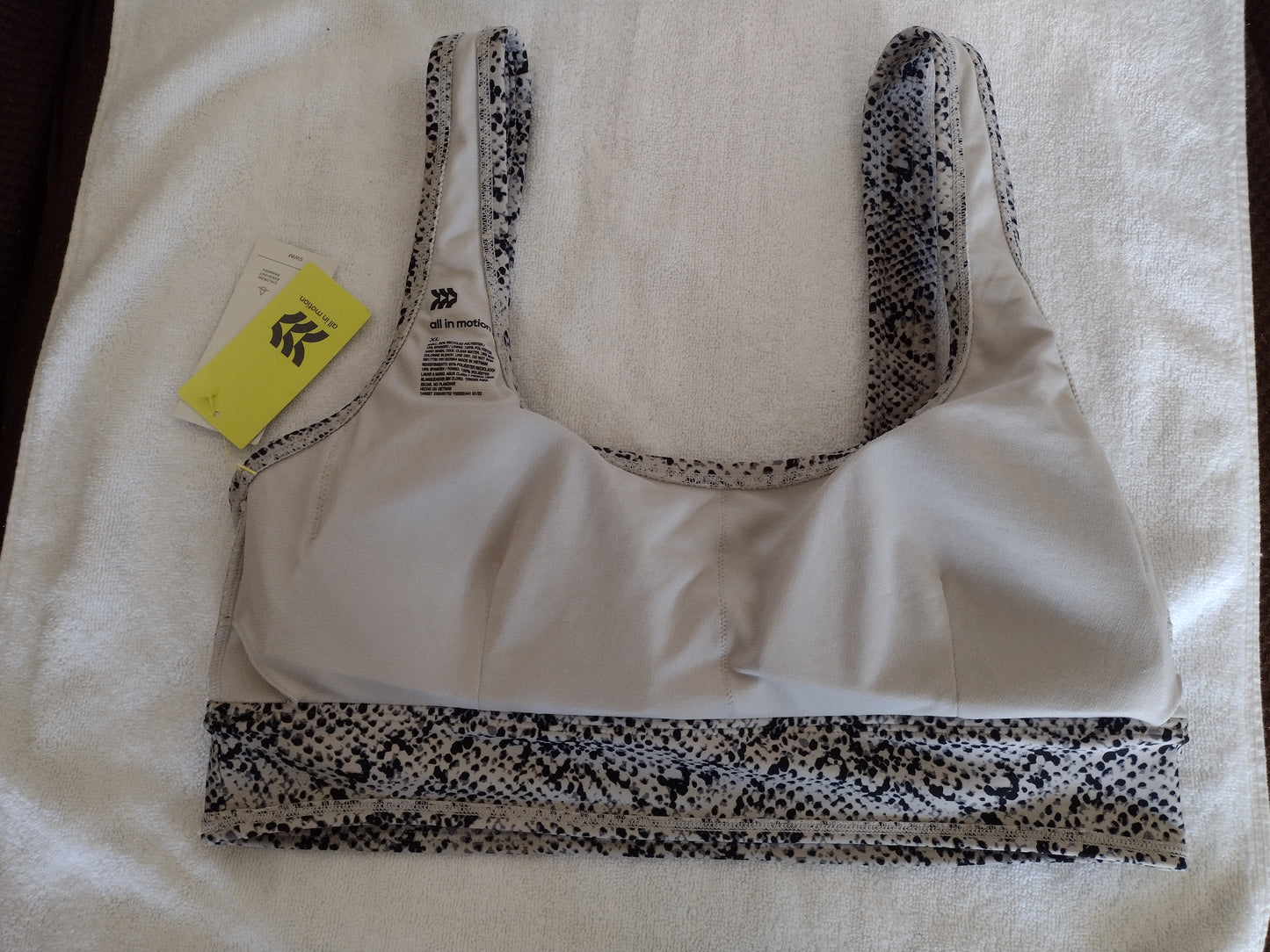 Women's All In Motion Pull-On Swim Top Size XL (16-18) Gray