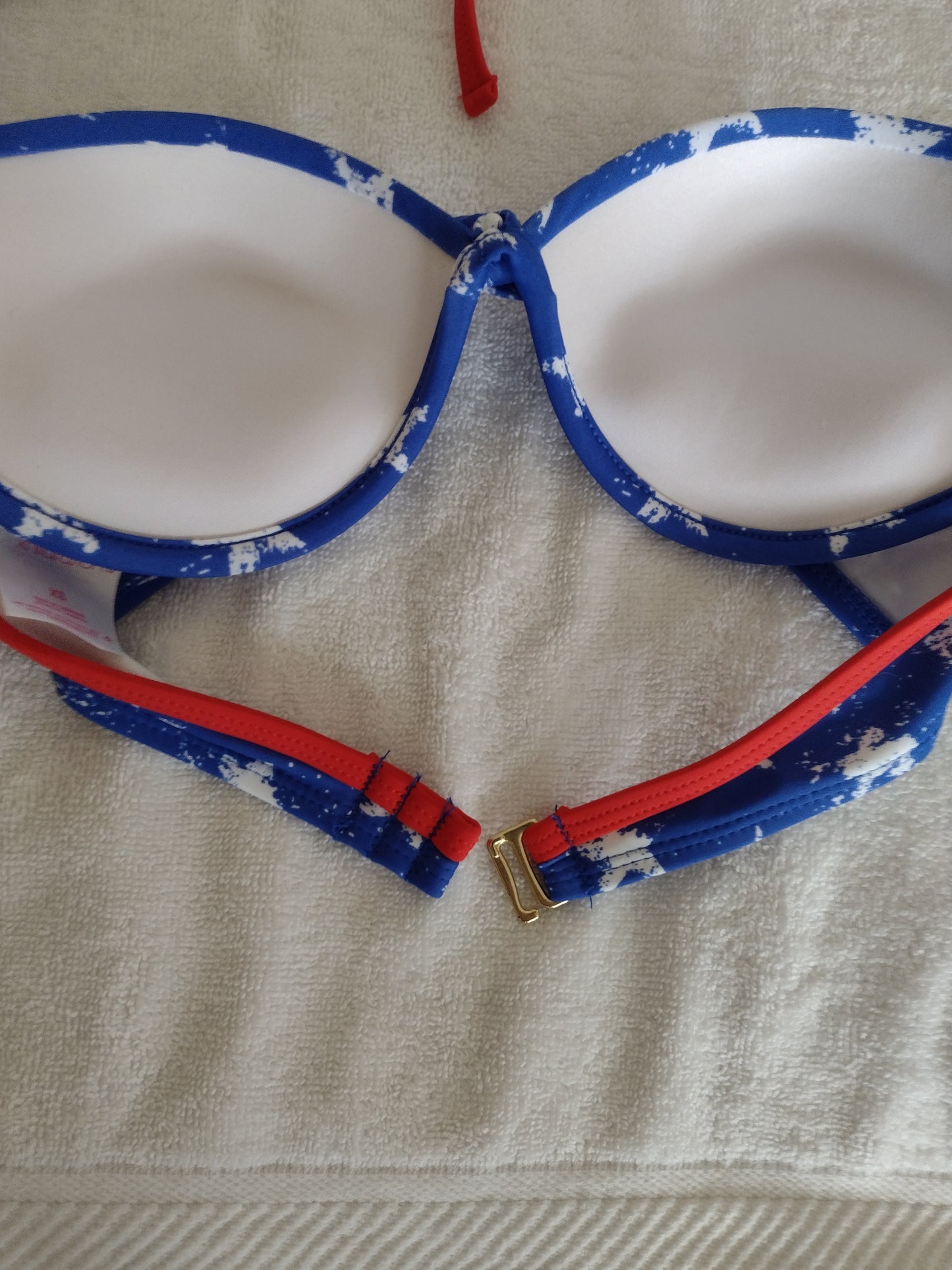 Juniors' Molded Cup Bikini Tops by Xhilaration XS (00) and S (0-2) Red Blue