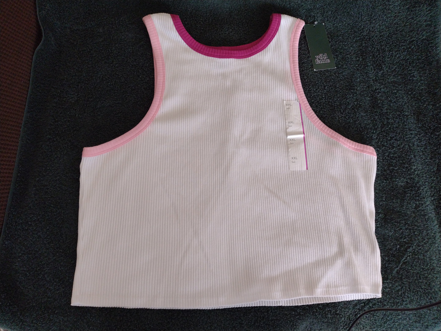 Cropped Rib Knit Tank Top by Wild Fable White or Green Sizes M, XL, XXL