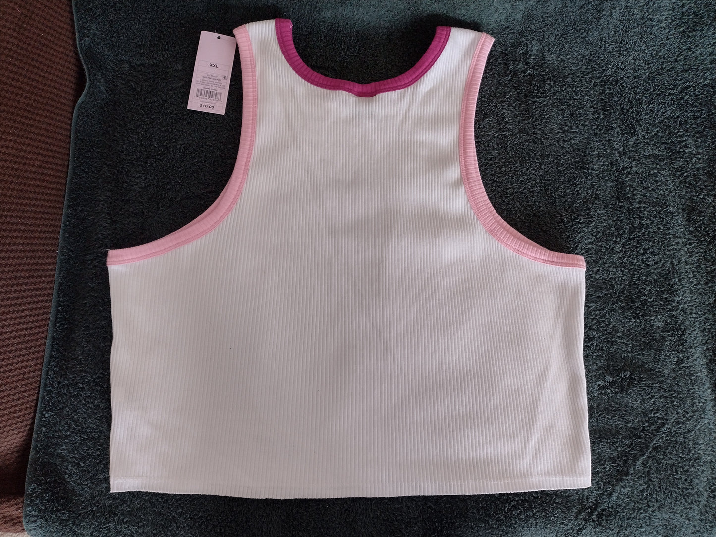 Cropped Rib Knit Tank Top by Wild Fable White or Green Sizes M, XL, XXL