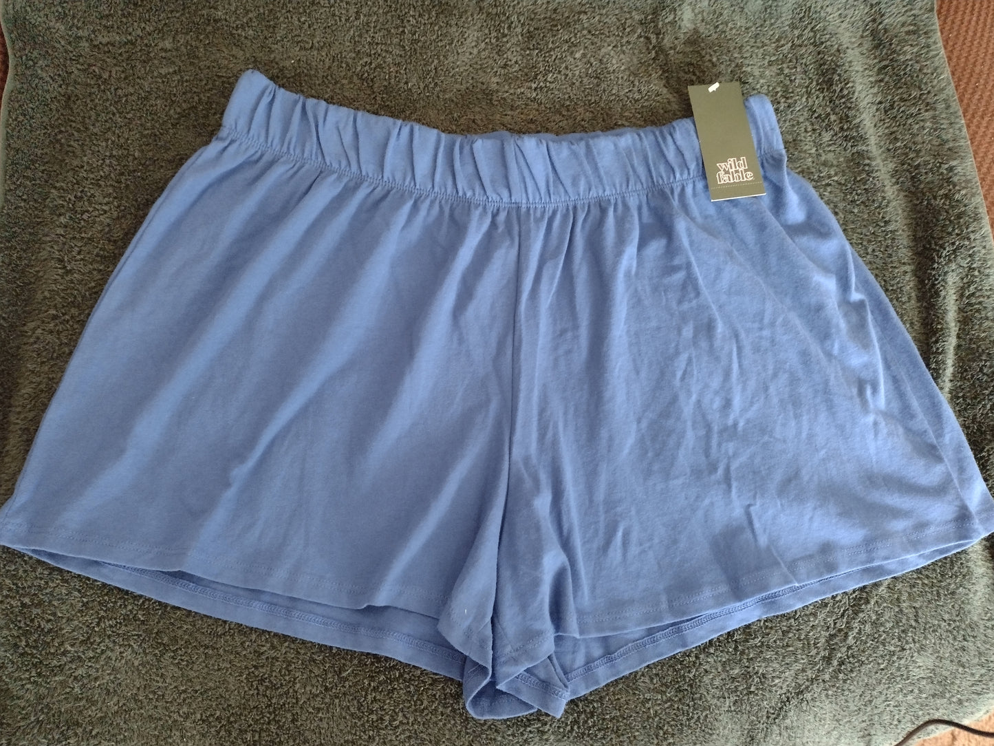 Women's 100% Cotton High Waist Shorts by Wild Fable Sizes L. XL Blue, XXL Gray