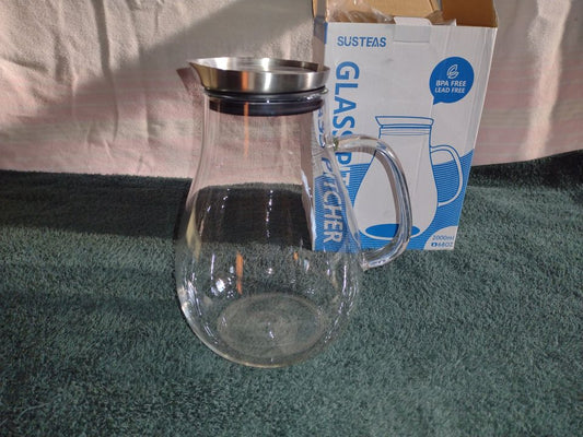 2 L Glass Pitcher/Carafe for Hot/Cold