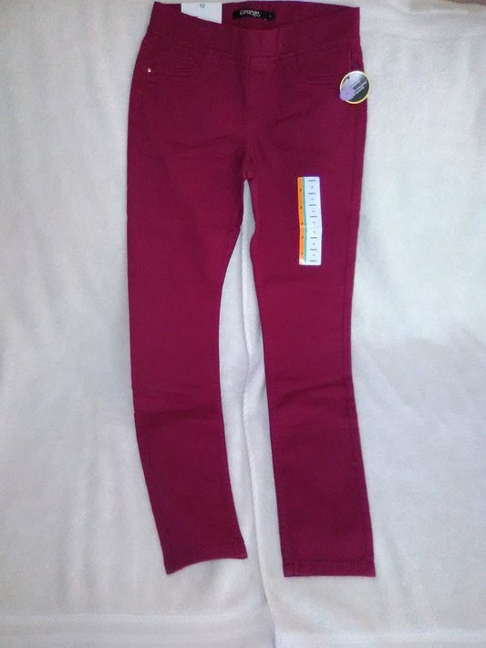 Girl's Cotton Jeggings Skinny Leg~Fuchsia or Green Sizes 4, 10, 12, 14