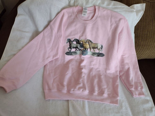 Gildan Heavy Blend Sweatshirt Pink Size L