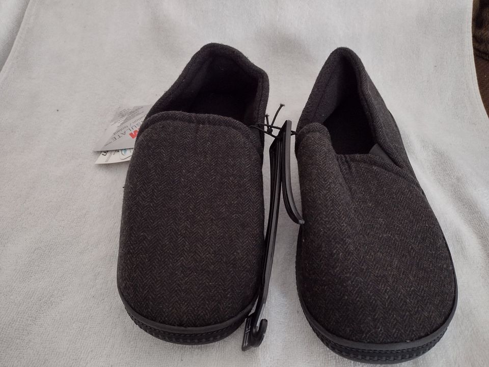 Men's Jack Slippers by George Dark Gray Size 11/12