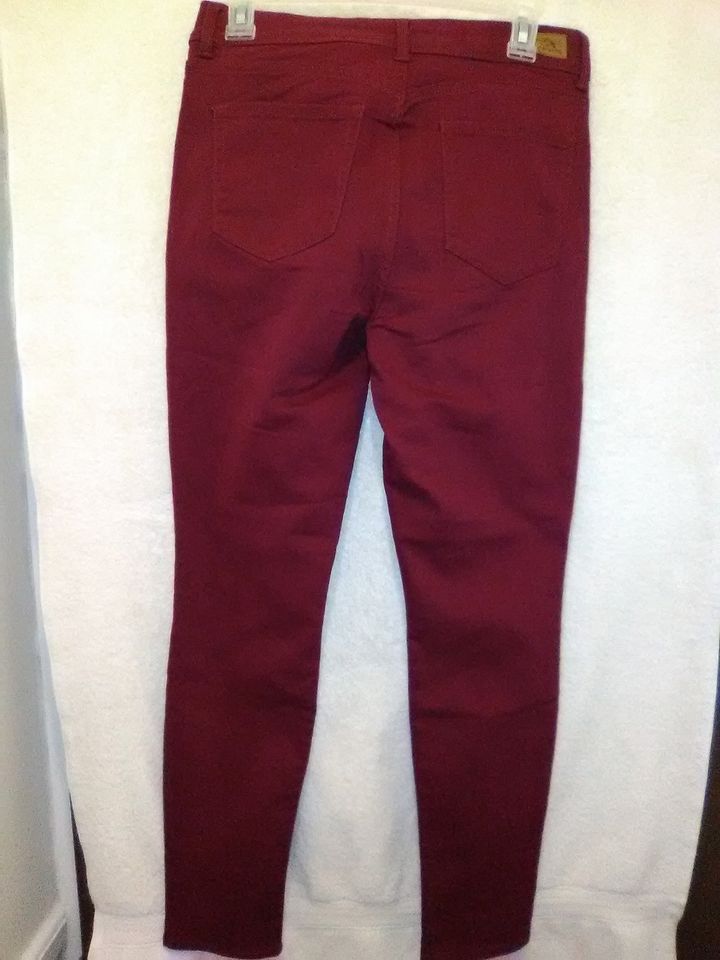 Women's Jordache High-Rise Leggings Burgundy Size 10