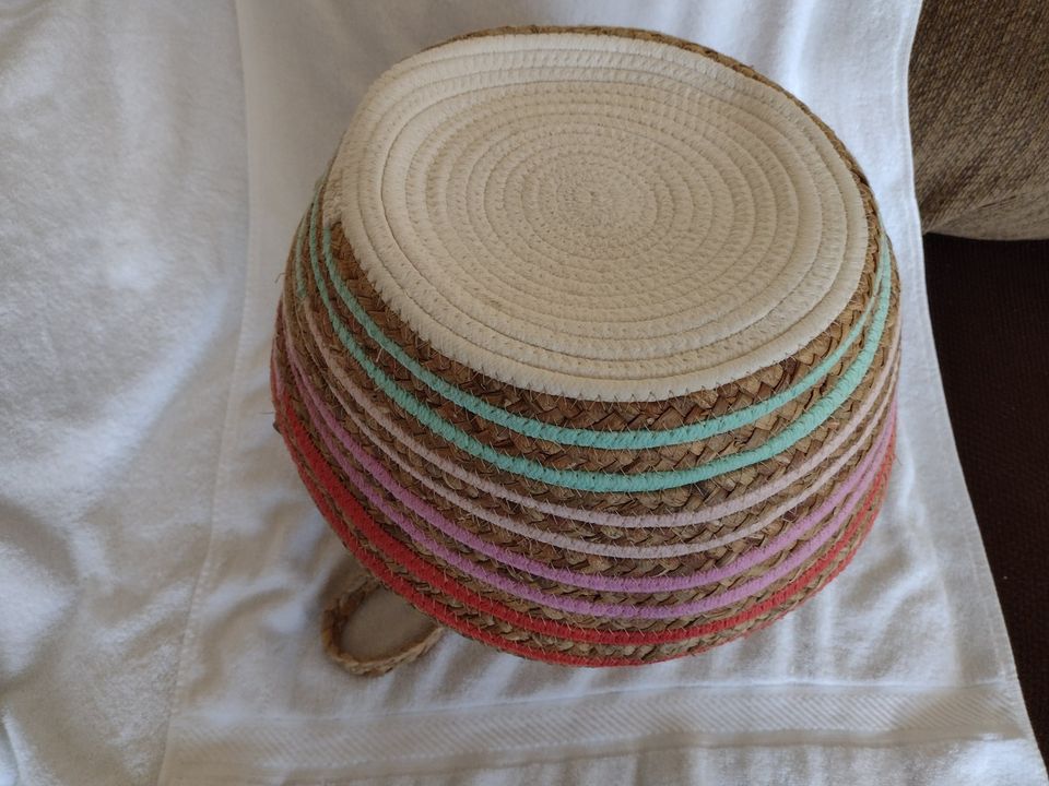 Woven Storage Basket with Handles Collapsible