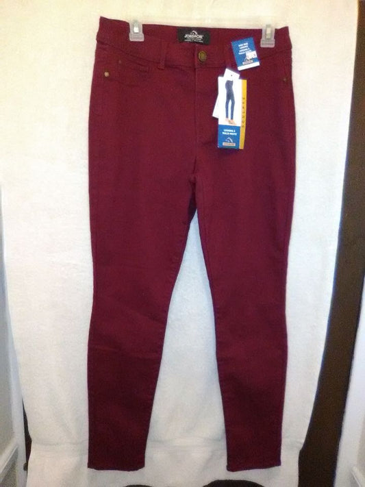 Women's Jordache High-Rise Leggings Burgundy Size 10