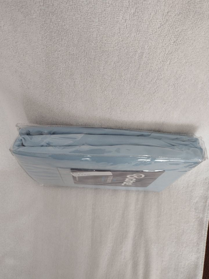 Deep Pocket Fitted Bottom Sheet Twin Blue by Bare Home