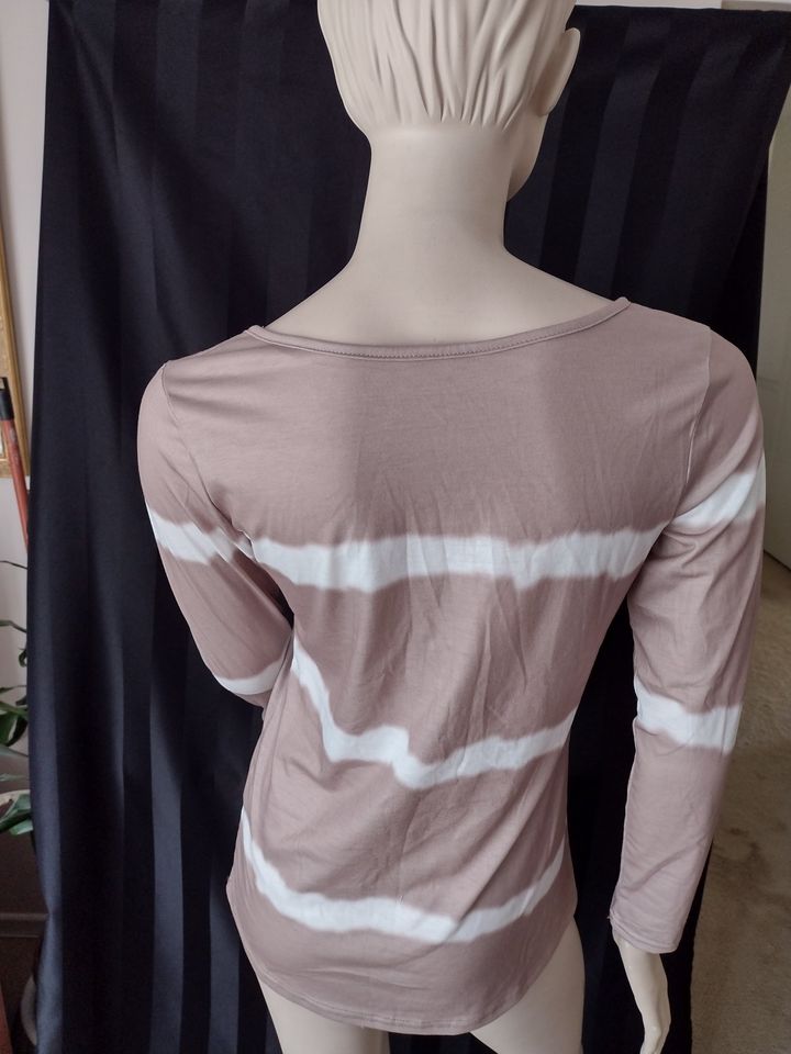 Women's Striped Henley Shirt Size S