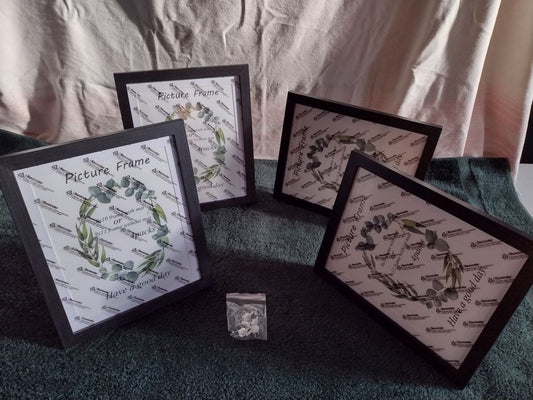 4 Wooden Picture Frames Black