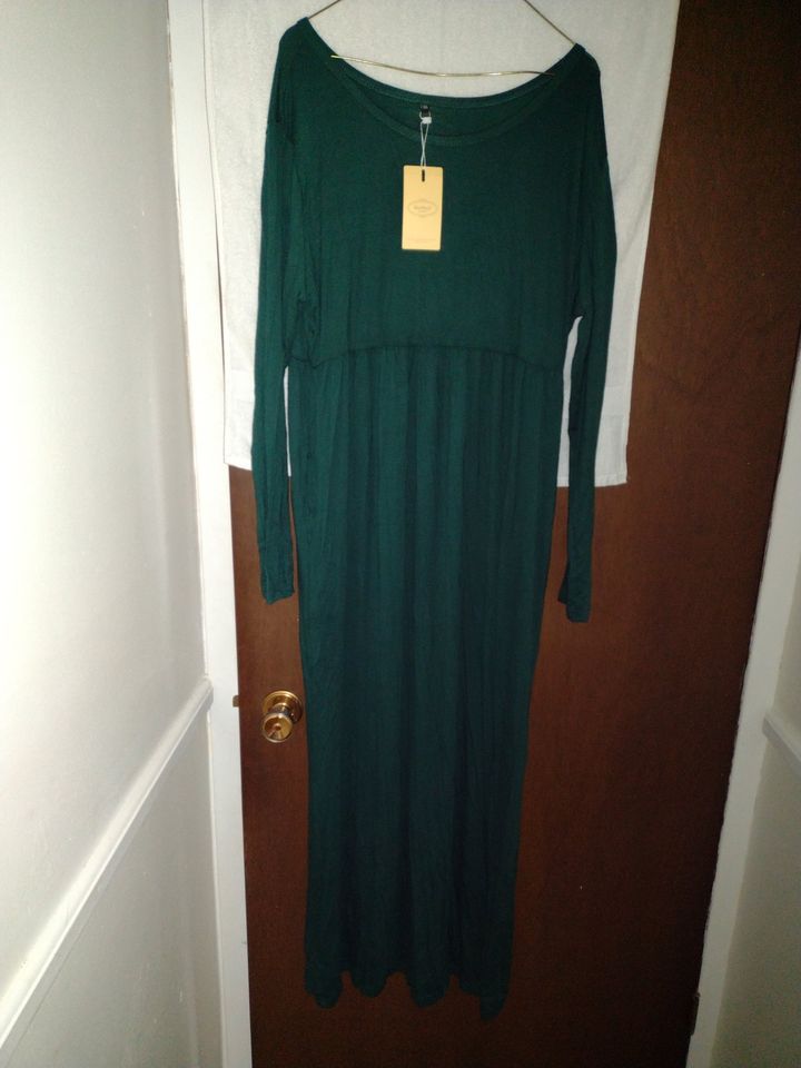 Women's Casual Long Dress Size 2XL Dark Green