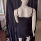 Cotton Rib Knit Bodycon Mini Dress Black Size S