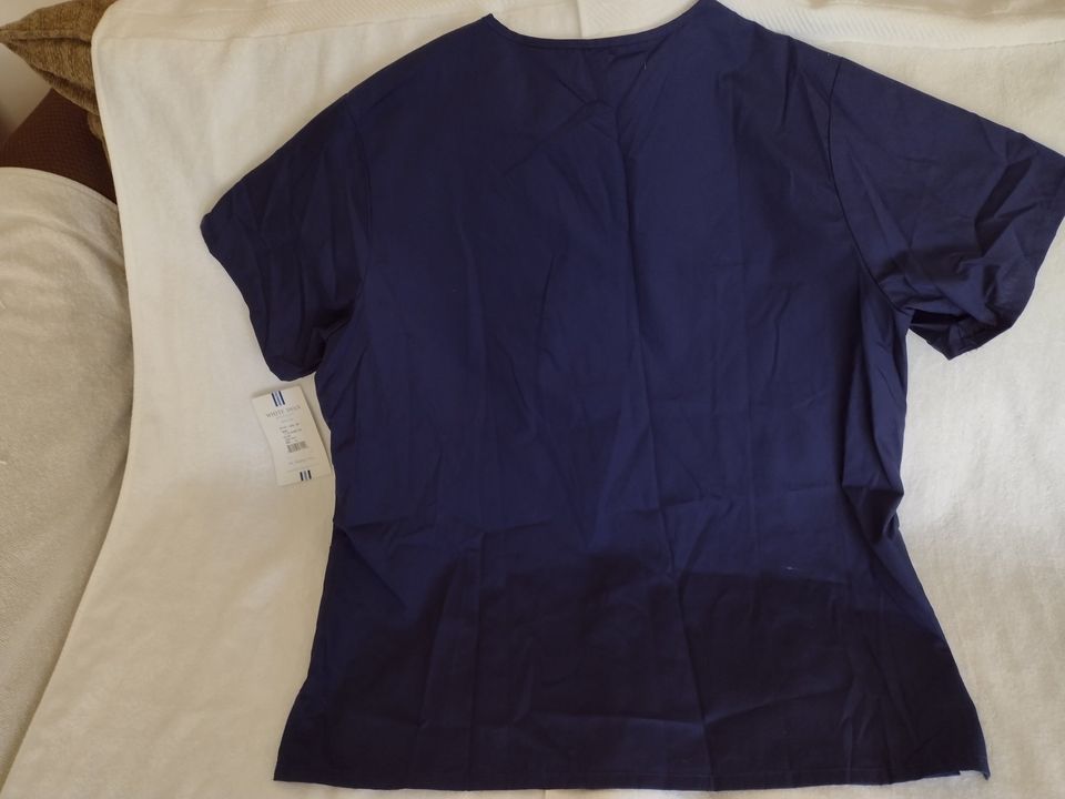 Women's Scrub Top by White Swan Fundamentals Navy Size XL