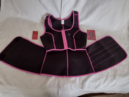 Sauna Sweat Vest with Velcro Belt Size S