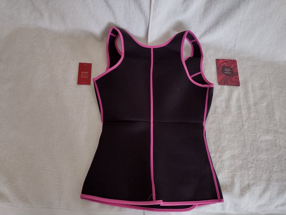 Sauna Sweat Vest with Velcro Belt Size S