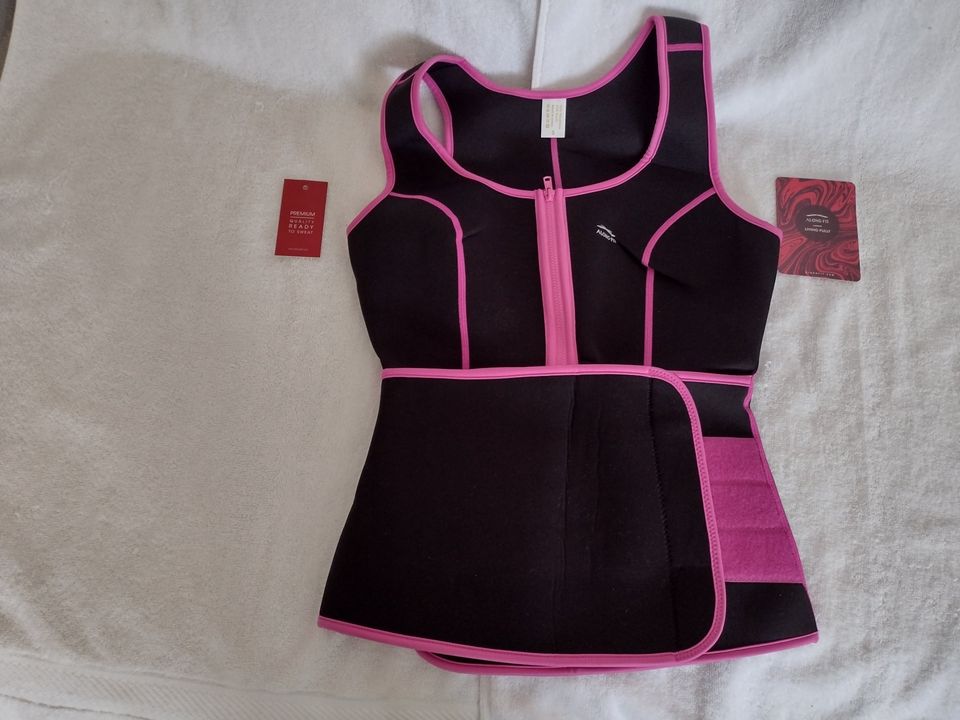 Sauna Sweat Vest with Velcro Belt Size S