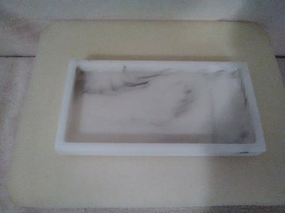 Resin Tray for Bathroom/Kitchen Decor 7.5"L x 4"W x 0.4"H