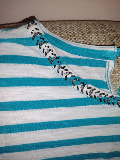 Women's Striped Cotton T Chico's XL(16/18) Petite