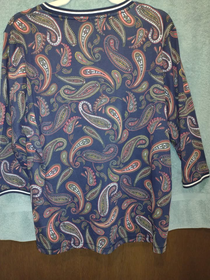 Women's V Neck Half Sleeve Tunic by Olsen Size L(14)