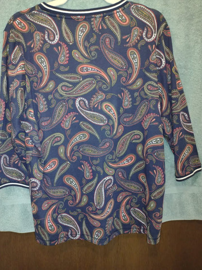 Women's V Neck Half Sleeve Tunic by Olsen Size L(14)