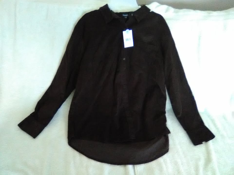 Women's Soft Casual Corduroy Shirts in Pink XL or Dark Brown L, XL, XXL