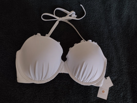 Women's Shade & Shore Bikini Top Size 34DD White