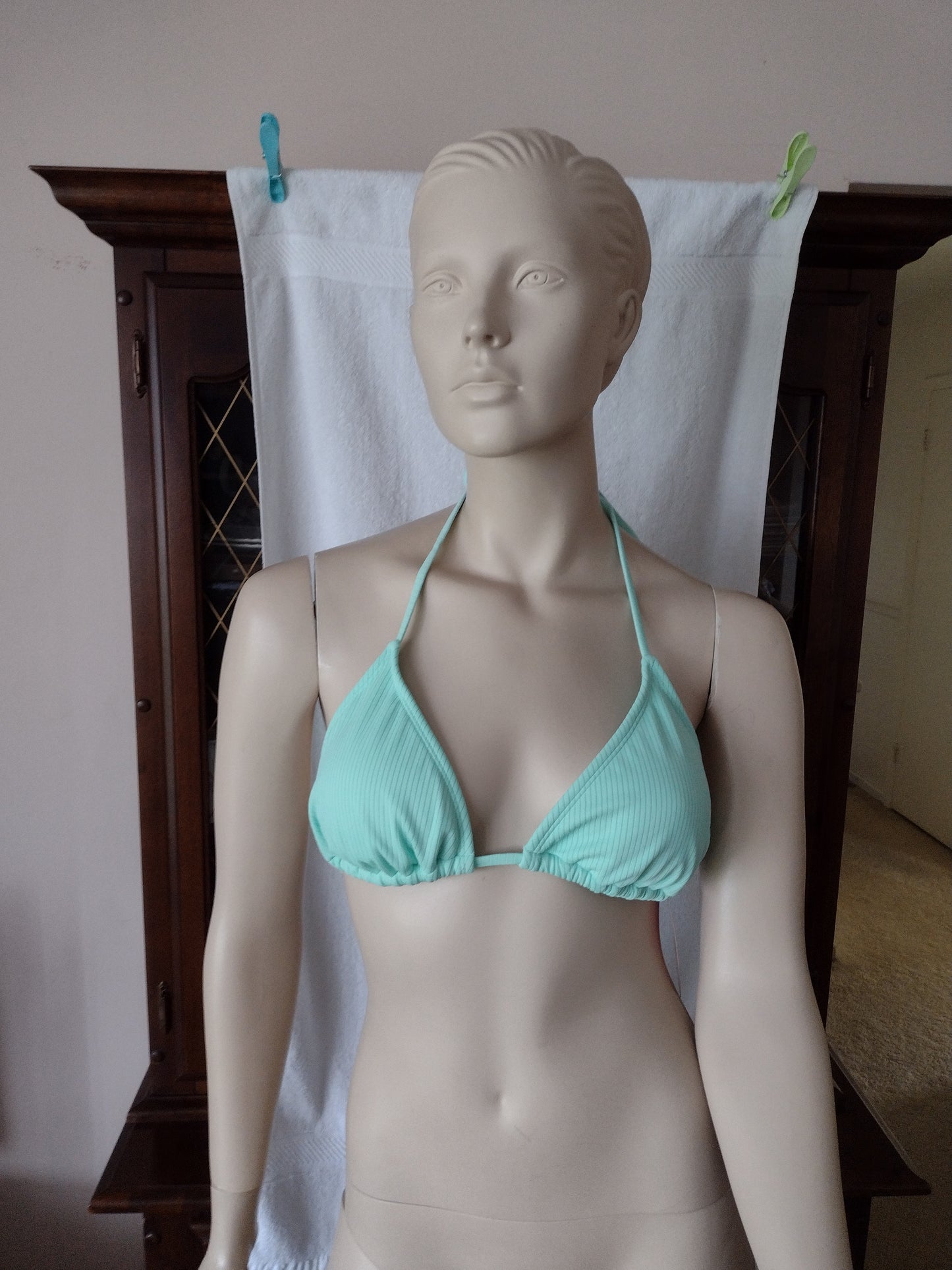 Juniors' Tie Bikini Tops & Bottoms Green