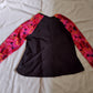 Women's Long Sleeve Swim Shirt by All In Motion Black w Floral Sleeves Size 1X