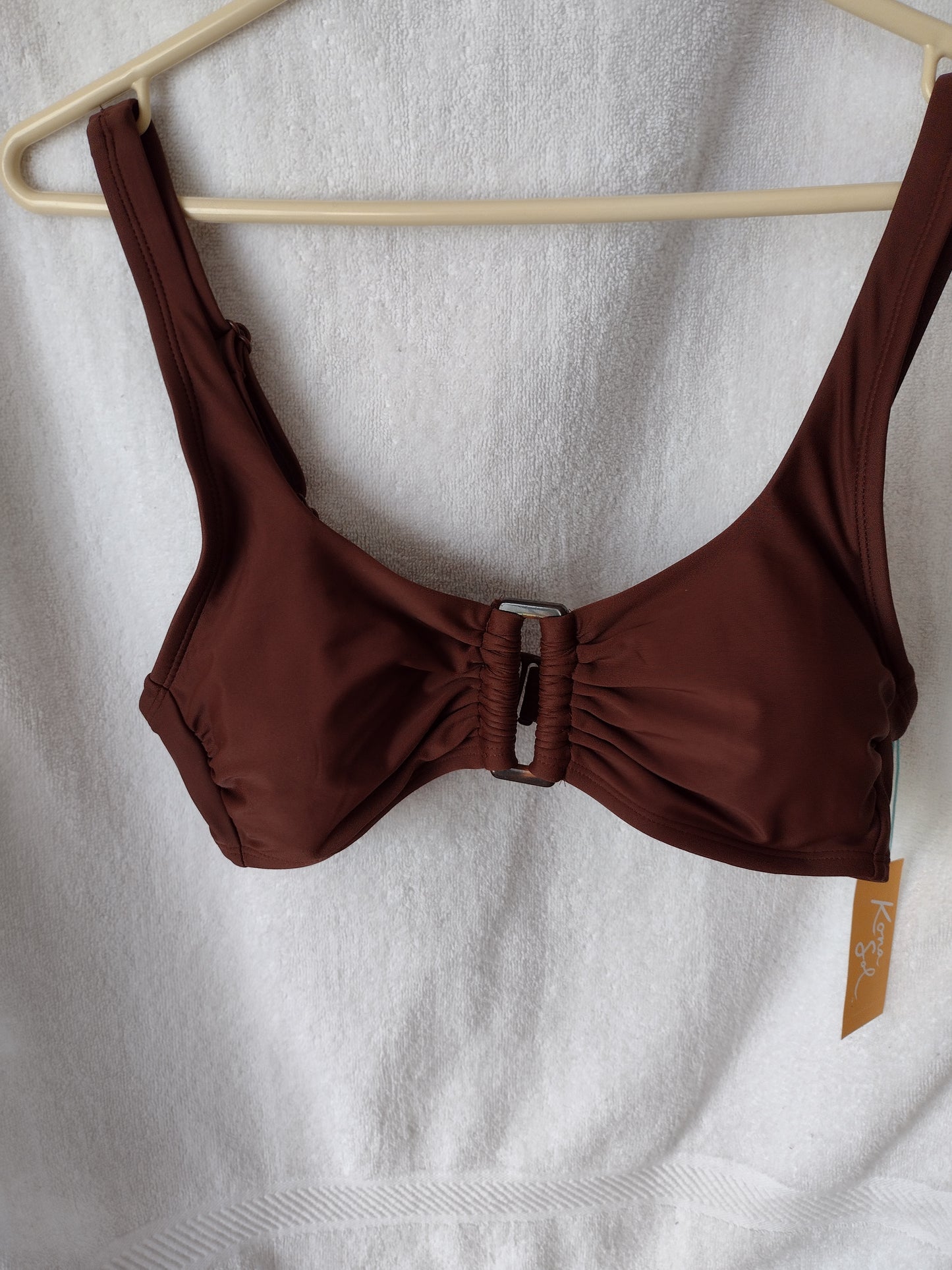 Brown Bikini Top by Kona Sol Size M (8-10)