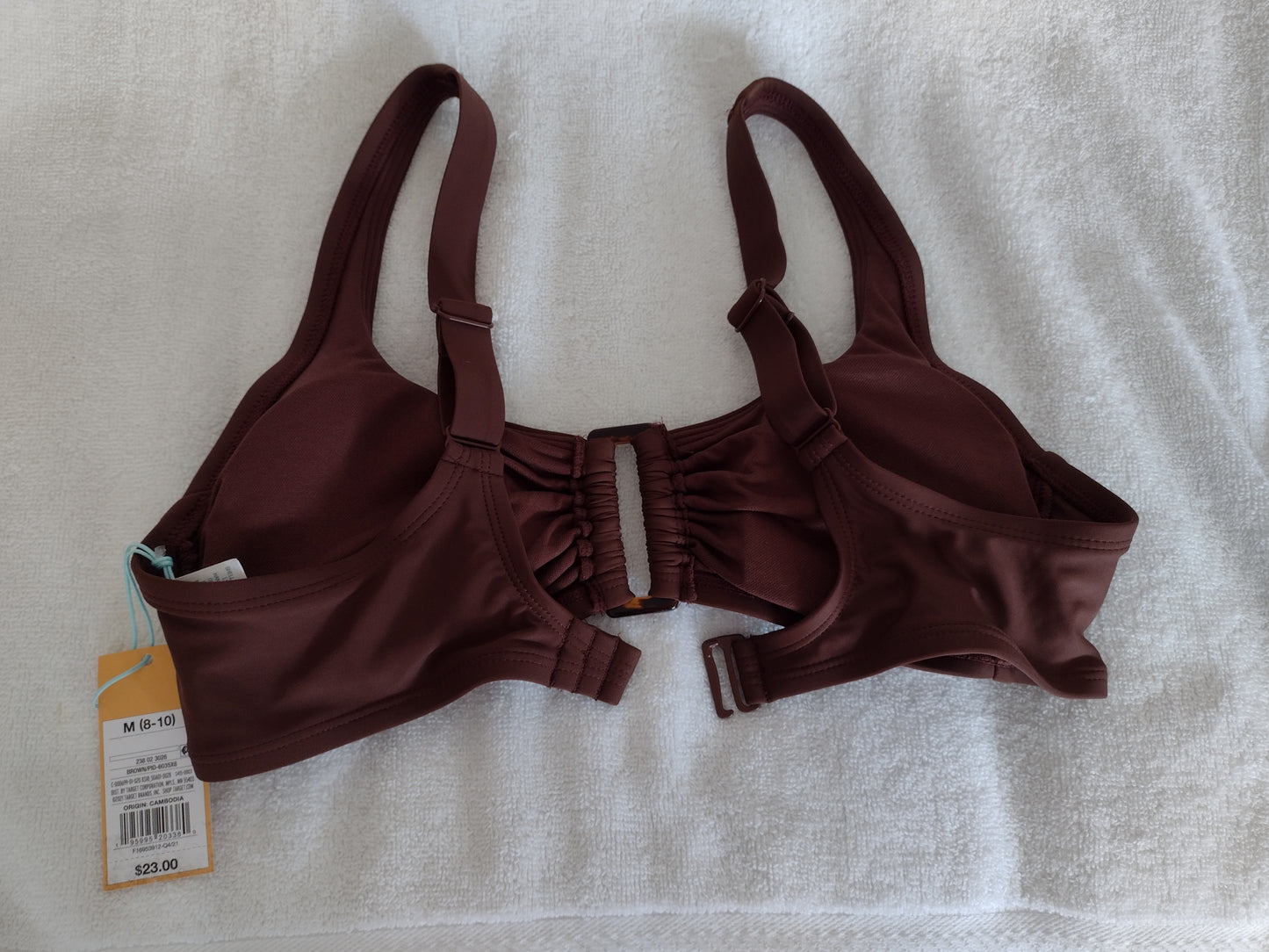 Brown Bikini Top by Kona Sol Size M (8-10)