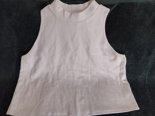 Women's Plus Size Rib Knit Tank Top White Size 4X