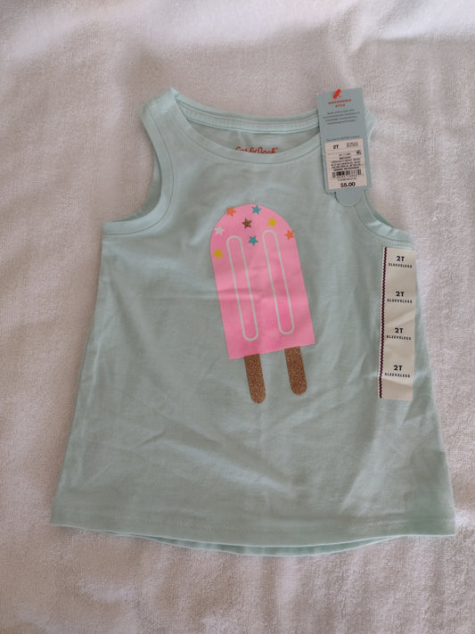 Toddler Girl Sleeveless Top Size 2T Mint