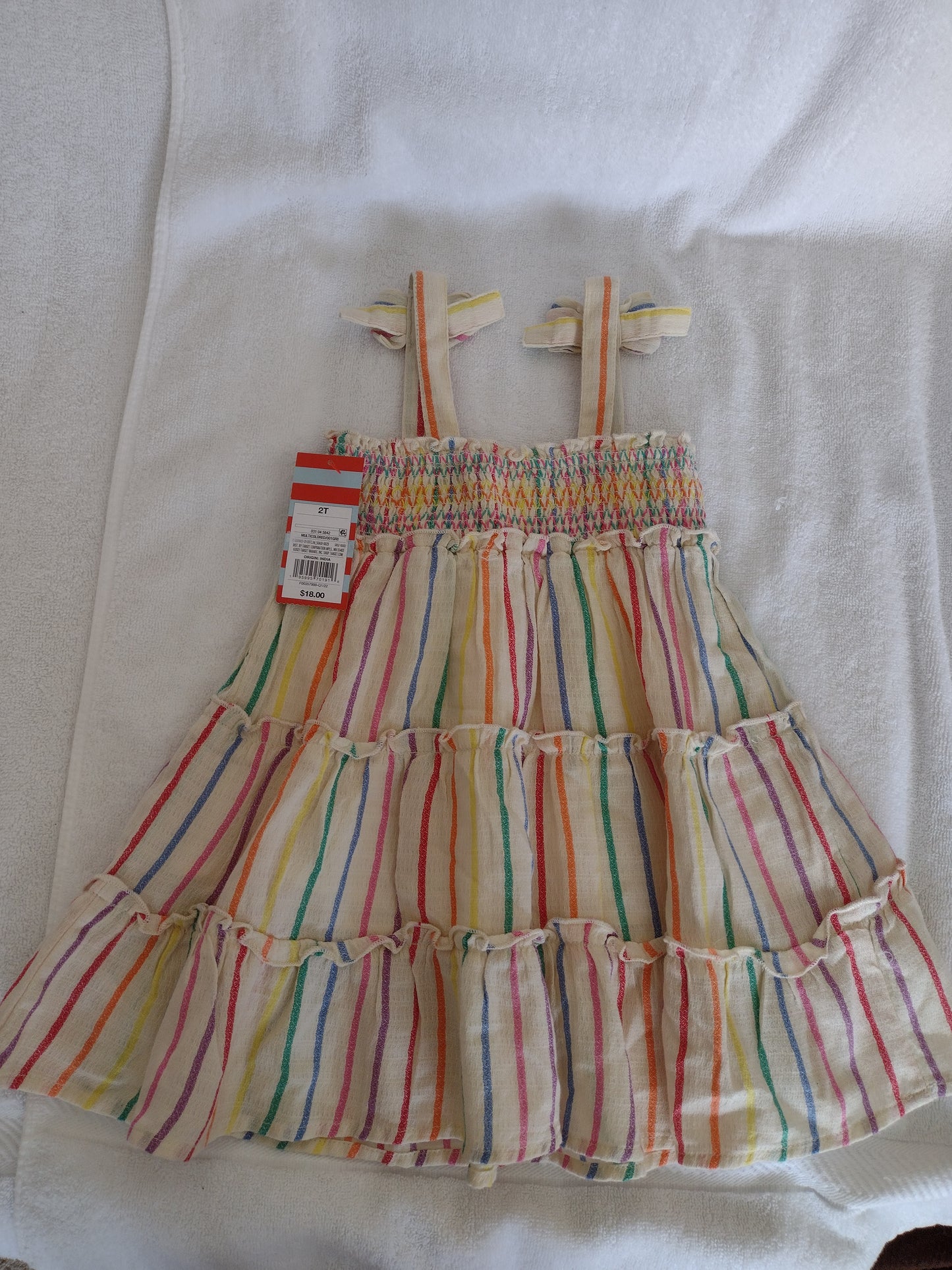 Toddler Girl Cotton Dress with Liner Size 2T