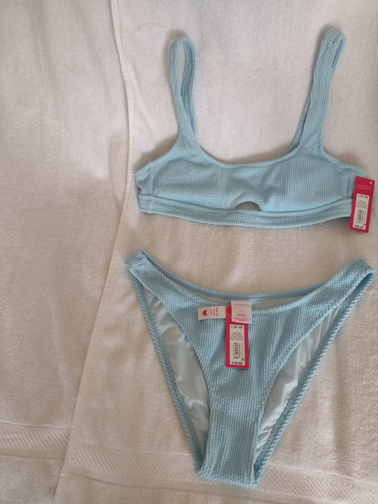 Juniors' Xhilaration Light Blue Bikini Tops & Bottoms