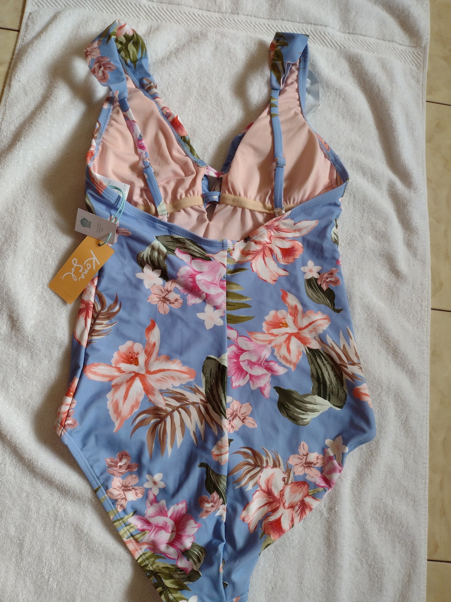 Women's One-Piece Floral Swimsuit by Kona Sol Size M (8-10)