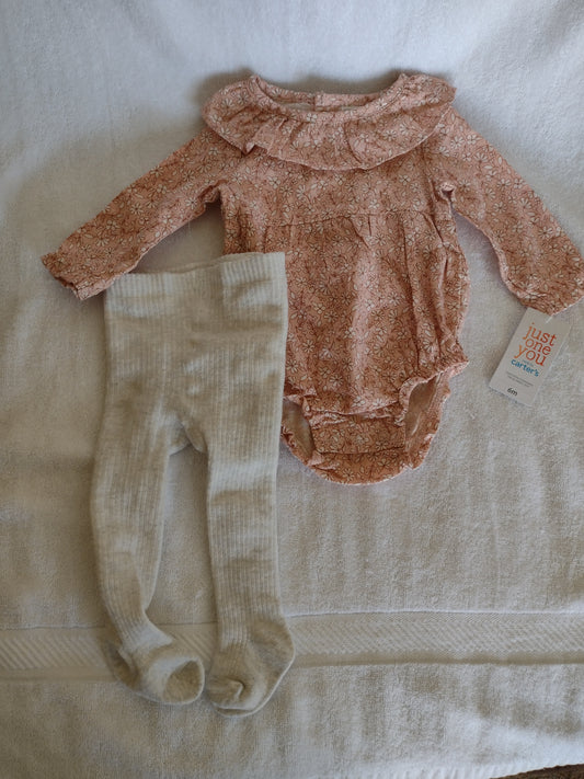 Baby Girl 2Pc. Set Bodysuit & Tights Size 6M