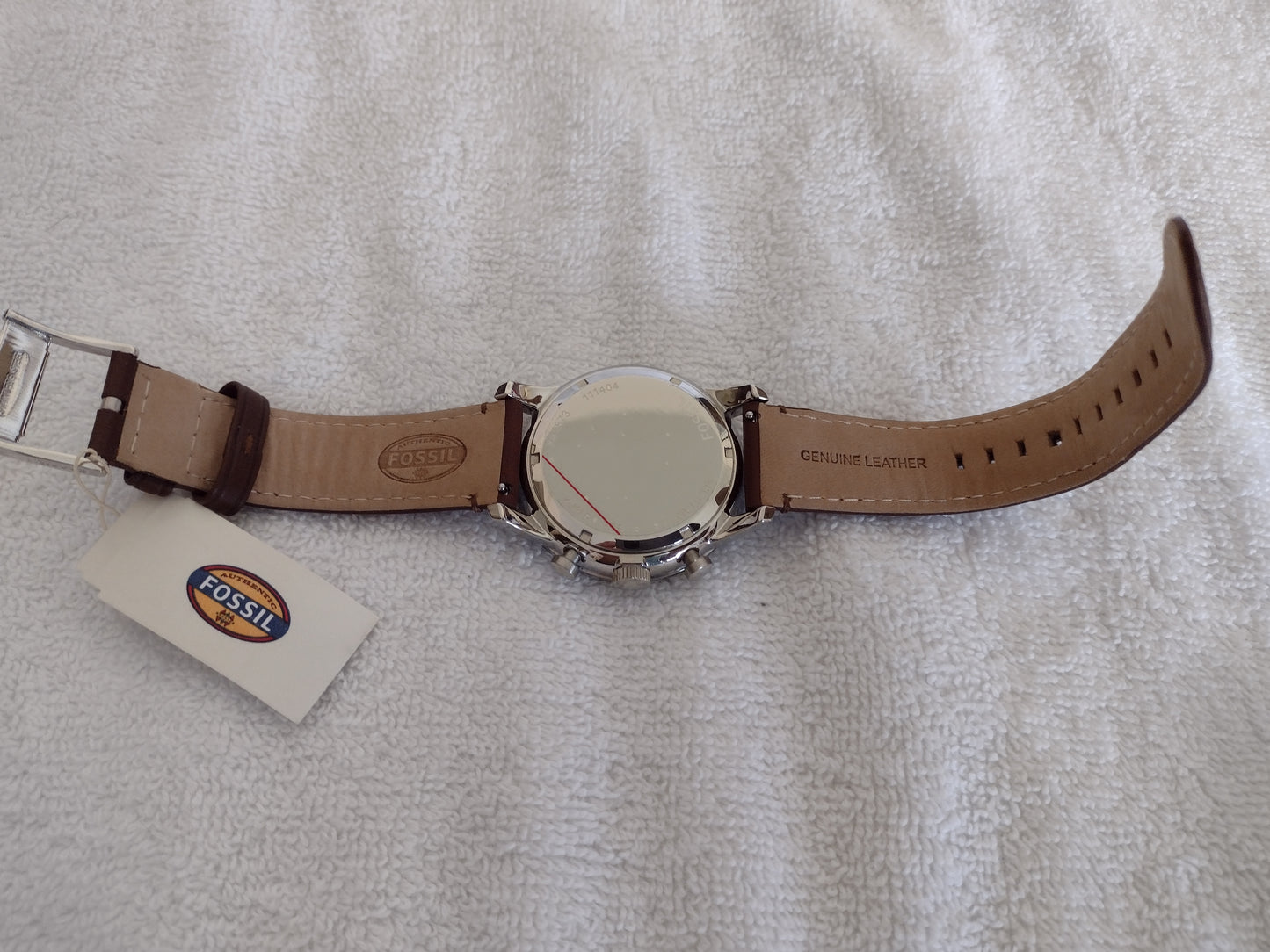 Men's Fossil Watch with Brown Genuine Leather Band Style FS4873