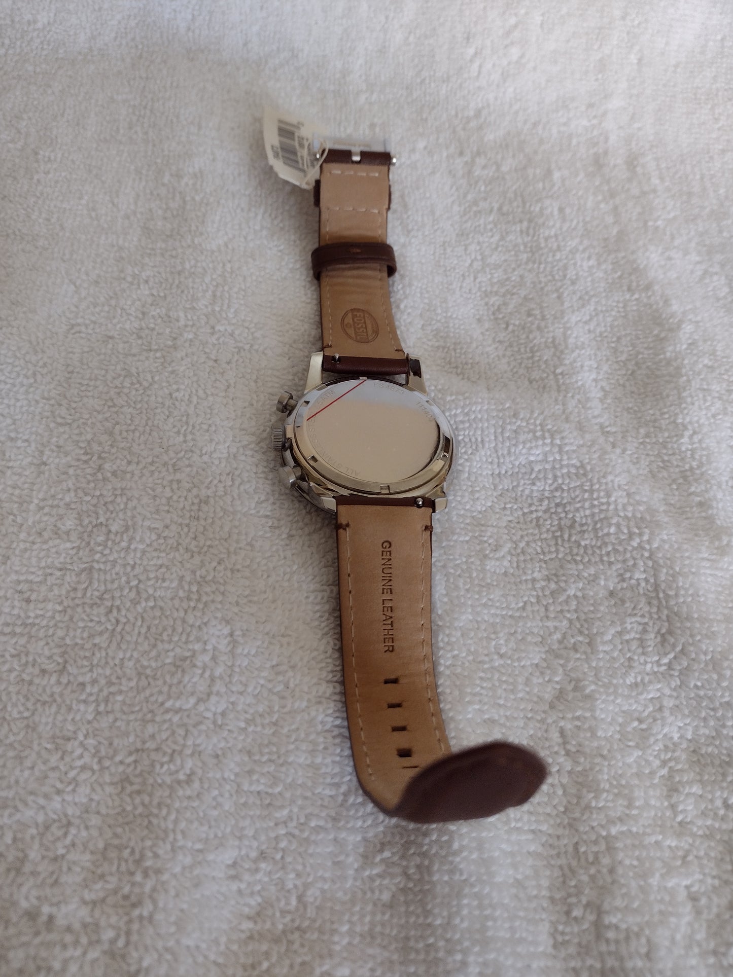 Men's Fossil Watch with Brown Genuine Leather Band Style FS4873