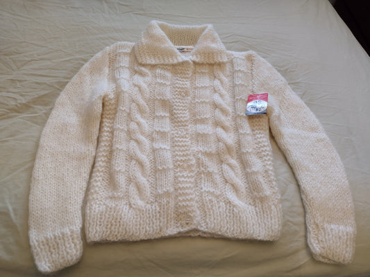 Women's Cardigans Made in Italy Off White Size M