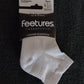 Feetures Unisex Cushion Quarter Socks Size L White