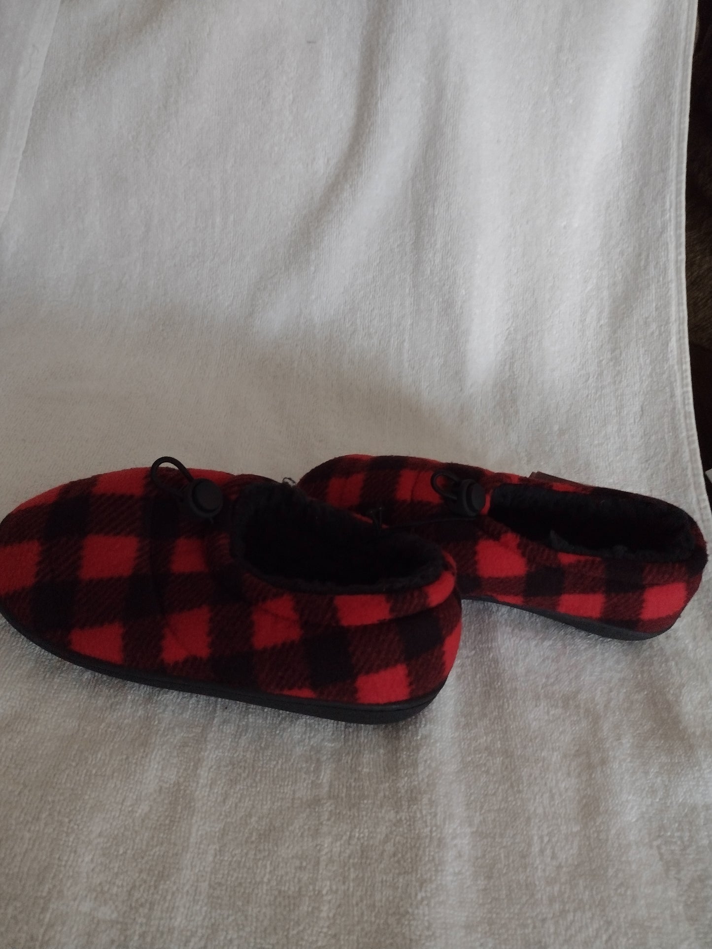 Boys Plaid Slippers Blue/Red Size 13-1