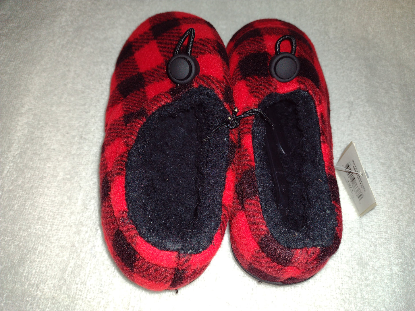 Boys Plaid Slippers Blue/Red Size 13-1