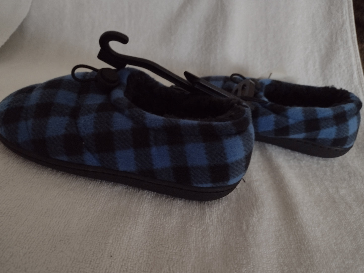 Boys Plaid Slippers Blue/Red Size 13-1