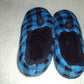 Boys Plaid Slippers Blue/Red Size 13-1