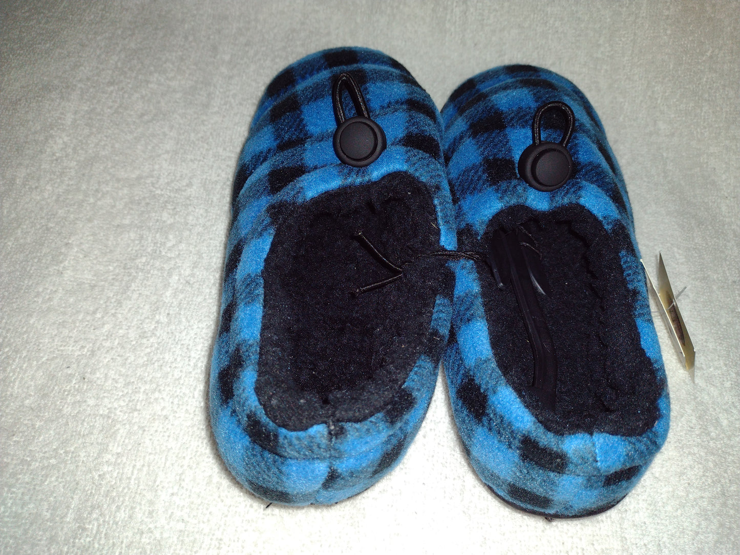 Boys Plaid Slippers Blue/Red Size 13-1